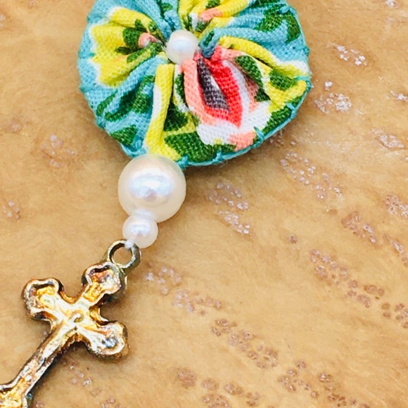 Handmade fabric Rosary - Picture 4 of 6